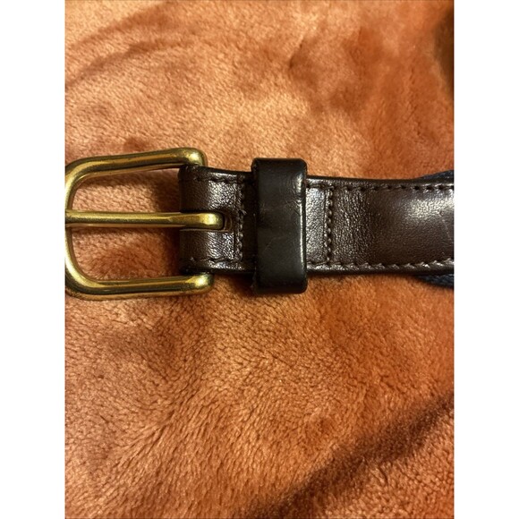 Vineyard Vines Whale Canvas Club Belt Size 28 Navy Fishy Belt Nautical Preppy - Picture 3 of 5
